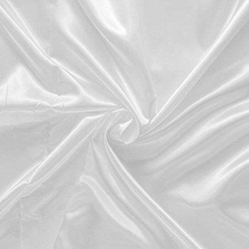 Raso Satinato al Metraggio per Cucito Creativo Bianco