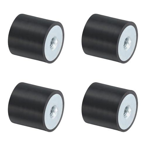QUARKZMAN 4 Pezzi Ammortizzatori in Gomma M8 30x30mm, Supporti Antivibrazione con Filettatura Femmina