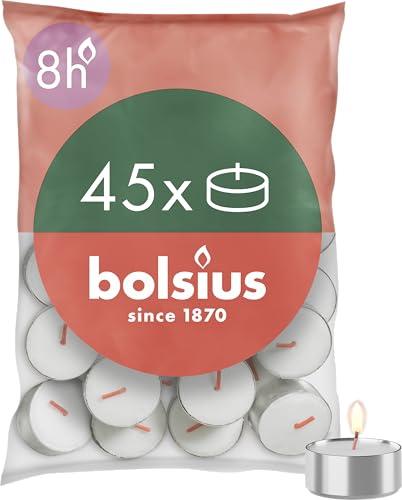 Bolsius D-light Tealight - 45 Pezzi - 8 Ore di Pura Atmosfera