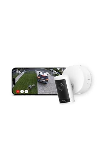 Ring Videocamera esterna Pro Power over Ethernet (Outdoor Camera Pro, ultimo modello) | Videocamera di sicurezza | Retinal 4K, zoom avanzato 10x | Prova gratuita di 30 giorni piano d'abbonamento Ring
