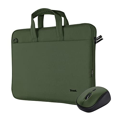 Trust Bologna Set Borsa Laptop e Mouse - Verde