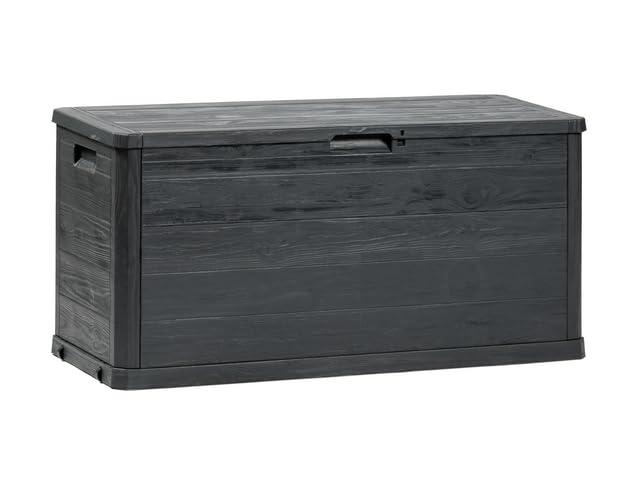 MA MAISON Baule Cassapanca 280 Litri Effetto Legno Antracite