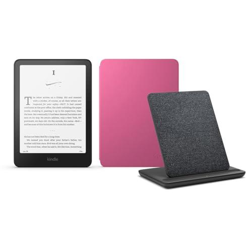 Kindle Paperwhite Signature Edition (2024) 32GB senza pubblicità + Cover Amazon Plant + Dock di ricarica wireless