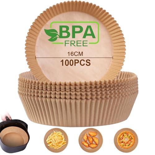 AiQInu Carta Forno per Friggitrice ad Aria, 100 Pezzi