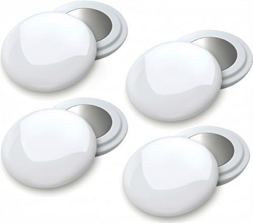 Pack di 4 Magneti Pettorali Running - Calamite Porta Pettorale Ultra Forti - Bianco