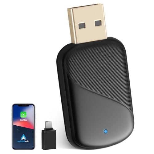 MEETOWN Adattatore Wireless CarPlay & Android Auto 2 in 1