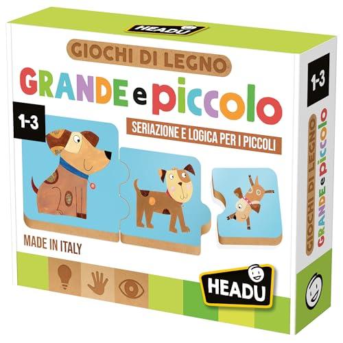 Headu - Grande e Piccolo: Incastri Didattici in Legno per Bambini 2-4 Anni