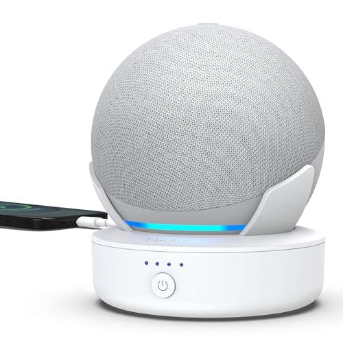 PlusAcc Batteria Portatile per Echo Dot 4ª e 5ª Generazione (Bianco)
