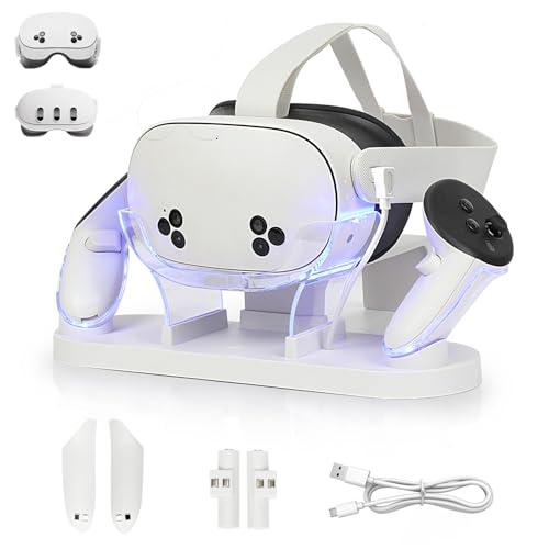 Growalleter Charging Dock per Quest 3S/Quest 3 (Bianco)