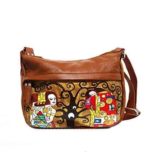 Borsa in pelle dipinta a mano - L'Albero della Vita di Gustav Klimt