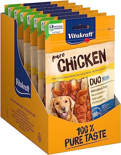 Vitakraft Snack Duo Pollo e Pesce per Cani - Senza Cereali, Ricco di Omega 3 (8 x 80g)