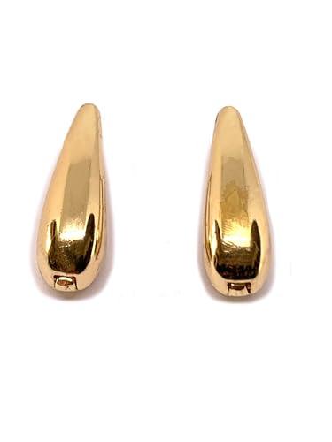 Orecchini a Cerchio Grandi Placcati Oro 24K - Gioielli Ipoallergenici Artigianali