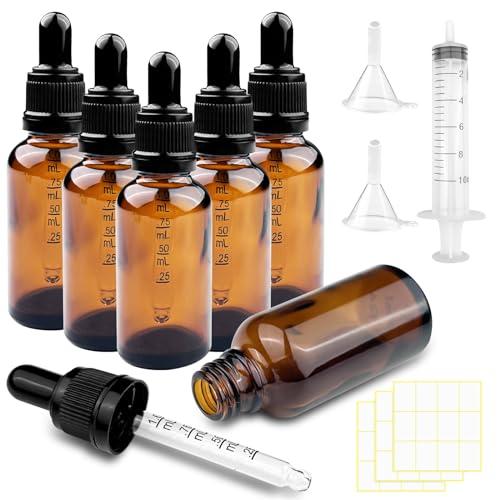 Brevanza 6 Pezzi Contagocce Vetro Scuro 30ml