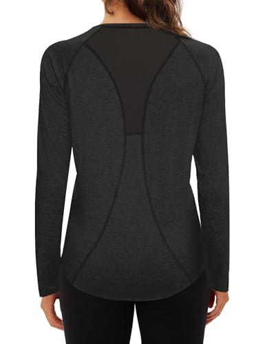 Wayleb Maglietta Sportiva Donna Scollo a V Nera XXL