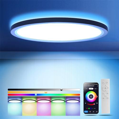 OTREN Plafoniera LED Soffitto RGB Dimmerabile 36W Ø30cm