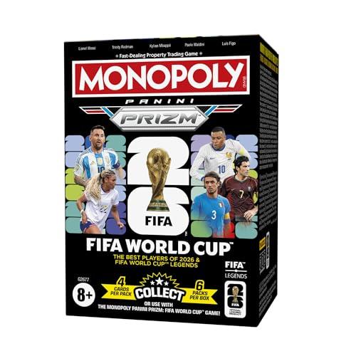 Monopoly Panini Prizm: Booster boîte de Cartes à Collectionner FIFA World Cup | Étoiles et légendes de la Coupe du Monde de la FIFA | Cadeau pour Les Fans de Football