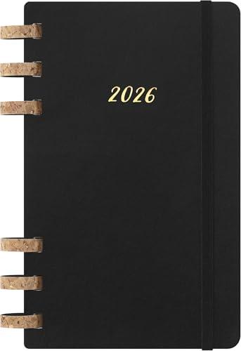 Moleskine Life Planner 2026, Agenda Settimanale e Mensile Spiral 12 Mesi, Copertina Morbida Nera, Formato Large