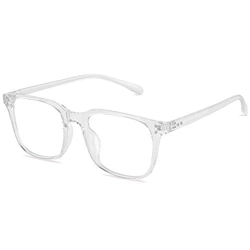 GIMDUMASA Occhiali Antiriflesso Anti Filtro Luce Blu Blue Per UV PC Gaming Computer Uomo Donna GI799(Trasparente)