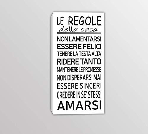 Quadro con le regole della casa