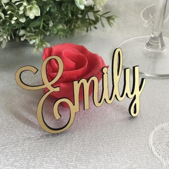 Segnaposto Personalizzati in Acrilico o Legno per Matrimonio ed Eventi - Font 5