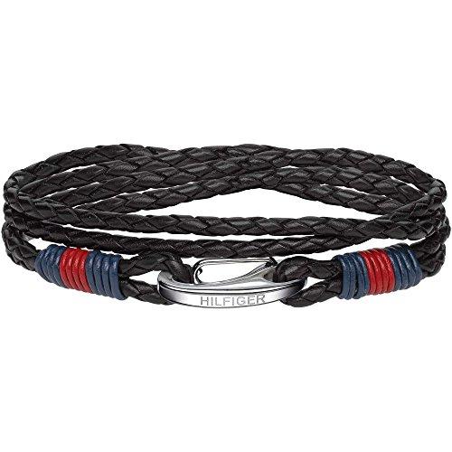 Bracciale Tommy Hilfiger Uomo Pelle Nera Intrecciata - 2700534