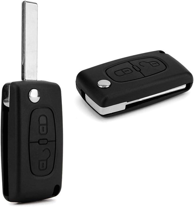 Guscio Chiave in Silicone Nero per Citroen e Peugeot