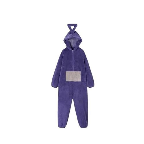 cutecool Pigiama Donna Invernale Teletubbies Adulto Onesie Pigiama Unisex Animale One-Piece Costume Cosplay Homewear Sleepwear Party-Viola-M…
