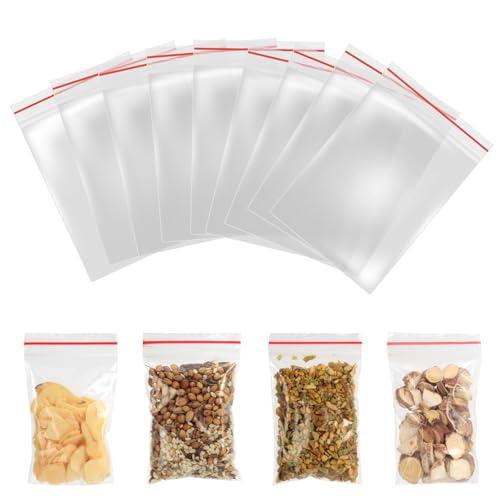 VINATO 100 Sacchetti di Plastica Trasparenti Richiudibili 5x8cm