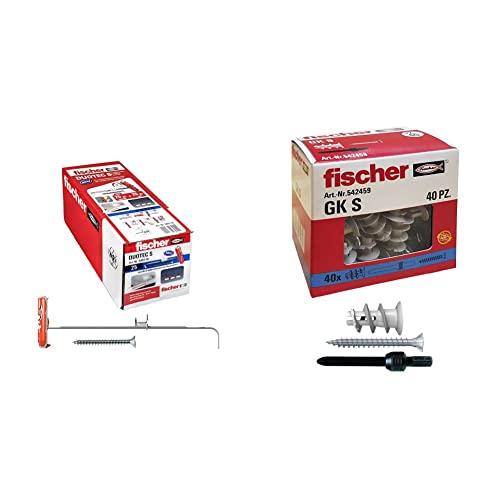 Kit Fischer: 25 Tasselli DUOTEC 10 S + 40 Tasselli GK per Cartongesso