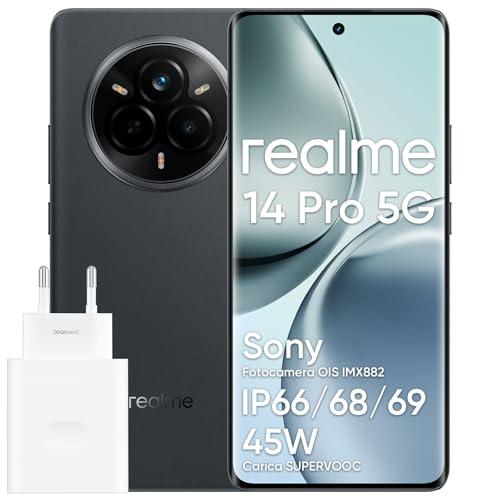 realme 14 Pro 5G Grigio - Smartphone con Fotocamera OIS 50MP e Display Curvo 120Hz
