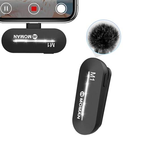 Moman Microfono Wireless Lavalier CP1(C) per Dispositivi USB-C