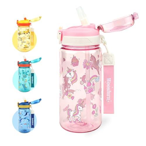 Wooshwa Pop-up Borraccia Bambini Unicorno Rosa