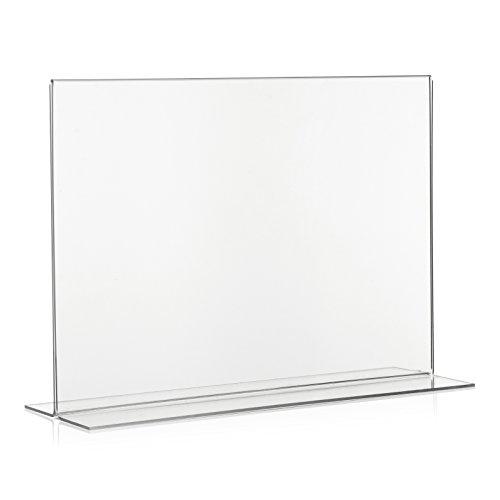 VITAdisplays Supporto a T Formato Orizzontale DIN A4 in Plexiglas