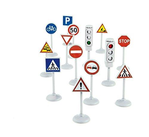NONAME Lot de de 12 panneaux de signalisation