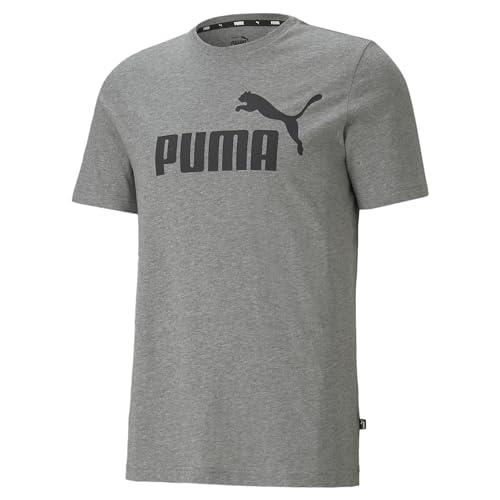 Puma Ess Logo Tee T-shirt, Grigio Medio, M Uomo