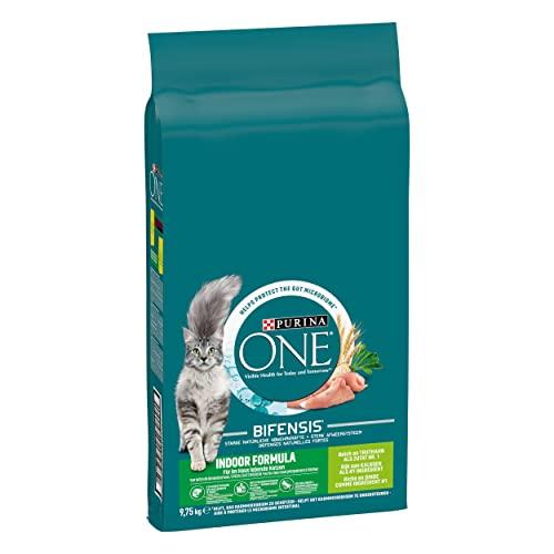 PURINA ONE Bifensis Indoor Formula Crocchette per Gatti Adulti con Tacchino e Cereali Integrali - 9.75kg