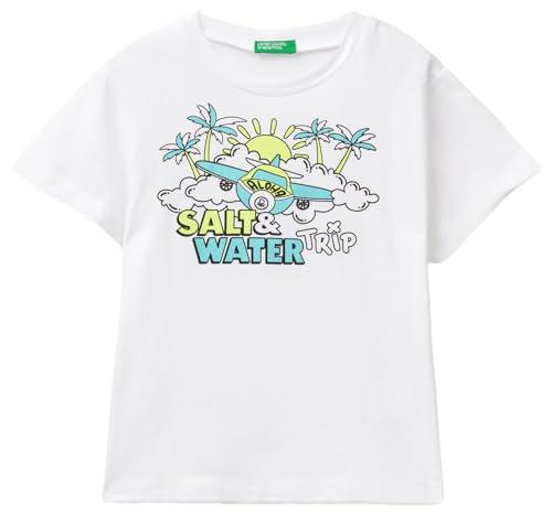 T-shirt United Colors of Benetton Bambino Bianco 4-5 Anni