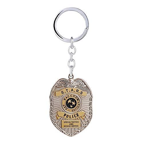DarkCustom Portachiavi Collana Stemma Stars Raccoon Police Gadget