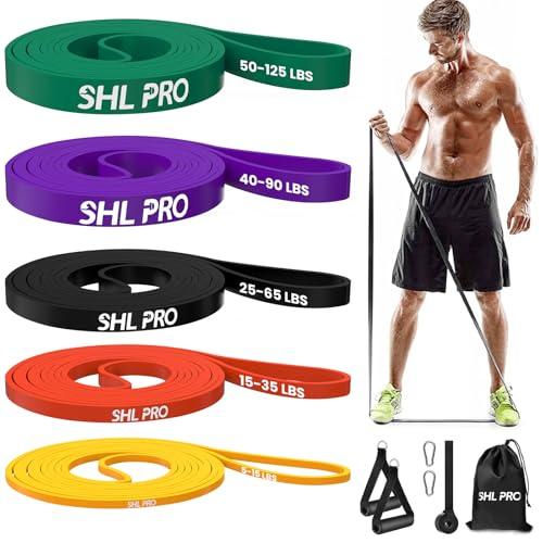 Set di 5 Fasce Elastiche di Resistenza con Accessori - SHL PRO