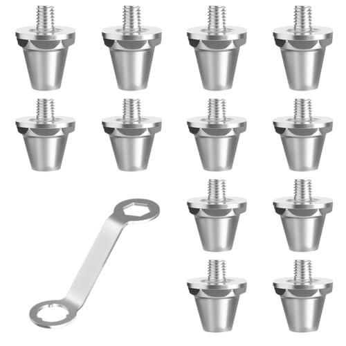 Flintronic 12 Pezzi Tacchetti da Calcio, Tacchetti Antiscivolo,per Ferro Avvitabili Allenamento Atletico