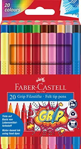 Faber-Castell Grip Colour Marker - Set di Pennarelli Colorati