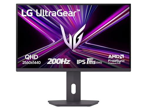 LG UltraGear 27G61ZA Monitor Gaming 27 Pollici, IPS QHD (2560x1440), 200Hz, 1ms (GtG), FreeSync Premium, HDR 400, HDMI 2.0, DP, Stand regolabile, Nero