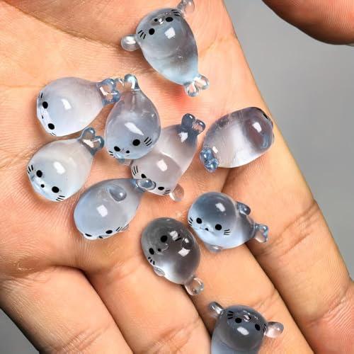 20 statuette fosforescenti al buio, in resina, animali marini luminosi, per fai da te, piccole creature oceaniche per giardino fatato, decorazione per acquario