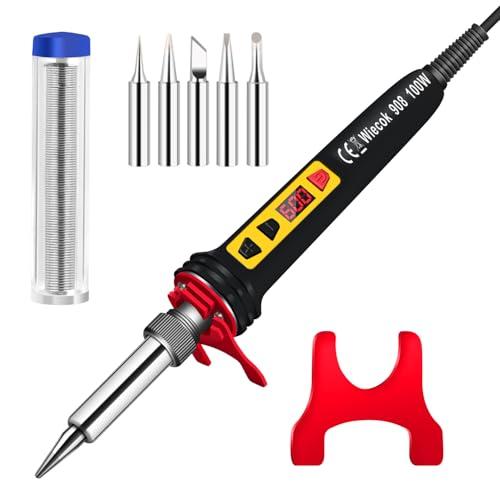 Kit Saldatore a Stagno Digitale Wiecok 100W con LCD e Temperatura Regolabile