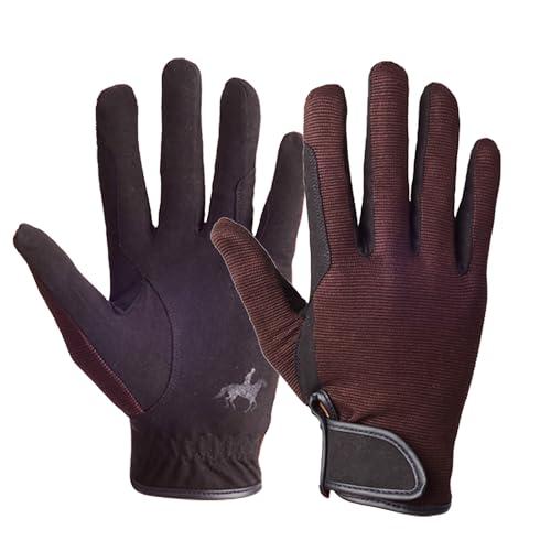 WDEC Guanti da Equitazione Marroni - Comfort e Prestazioni per Adulti