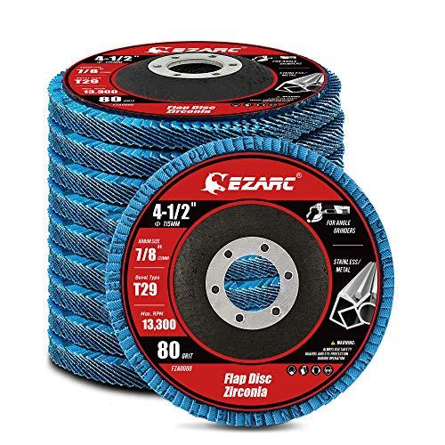 EZARC Disco Lamellare, 115mm, Grana 80 - Set da 10 Pezzi