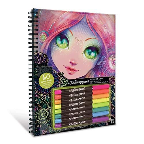 Nebulous Star NS11111 Colouring Book, 9 Piece Set, Black