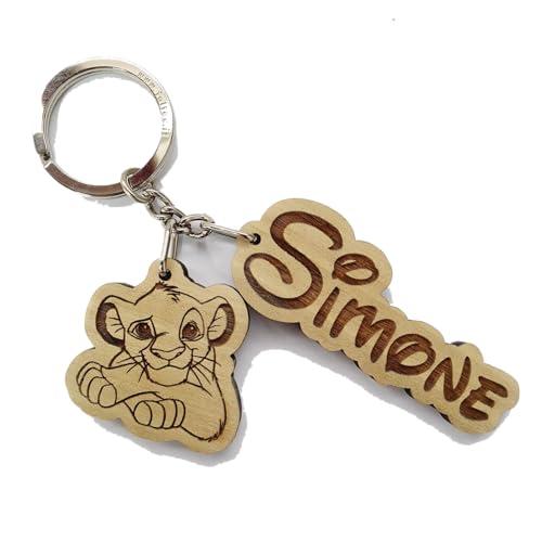 Portachiavi personalizzato Simba del Re Leone con nome