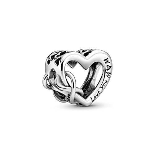 Pandora Charm Cuore Infinito Ti Amo Mamma Argento 798825C00