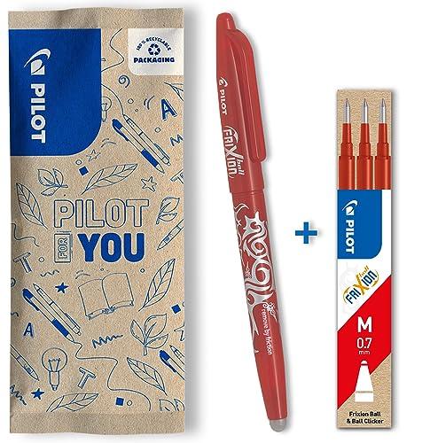 PILOT - Confezione Frixion Ball + 3 Ricariche - Penna Cancellabile Rossa